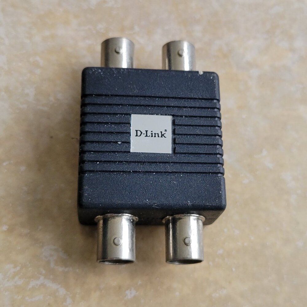 Vintage D-Link Media Converter, 10BASE-T RJ45 to 10BASE-2 BNC Adapter